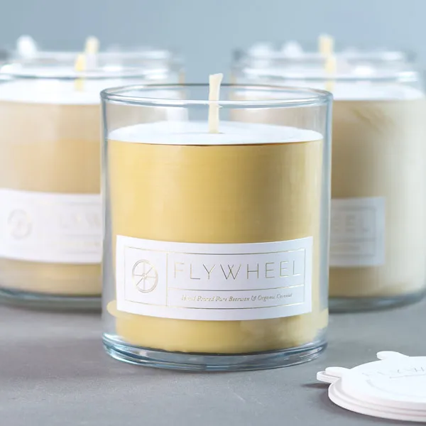 Letterpress candle packaging overview