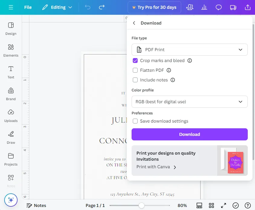 Canva PDF in Adobe Illustrator