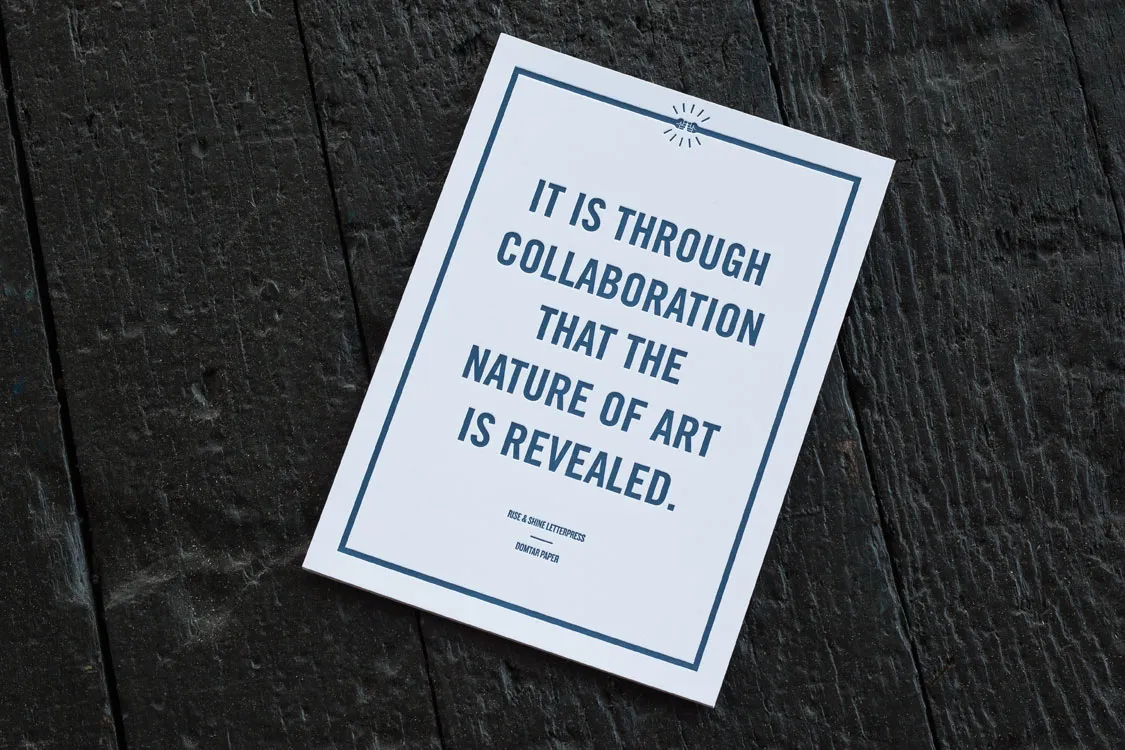 Custom letterpress printing — coasters, posters, packaging and more