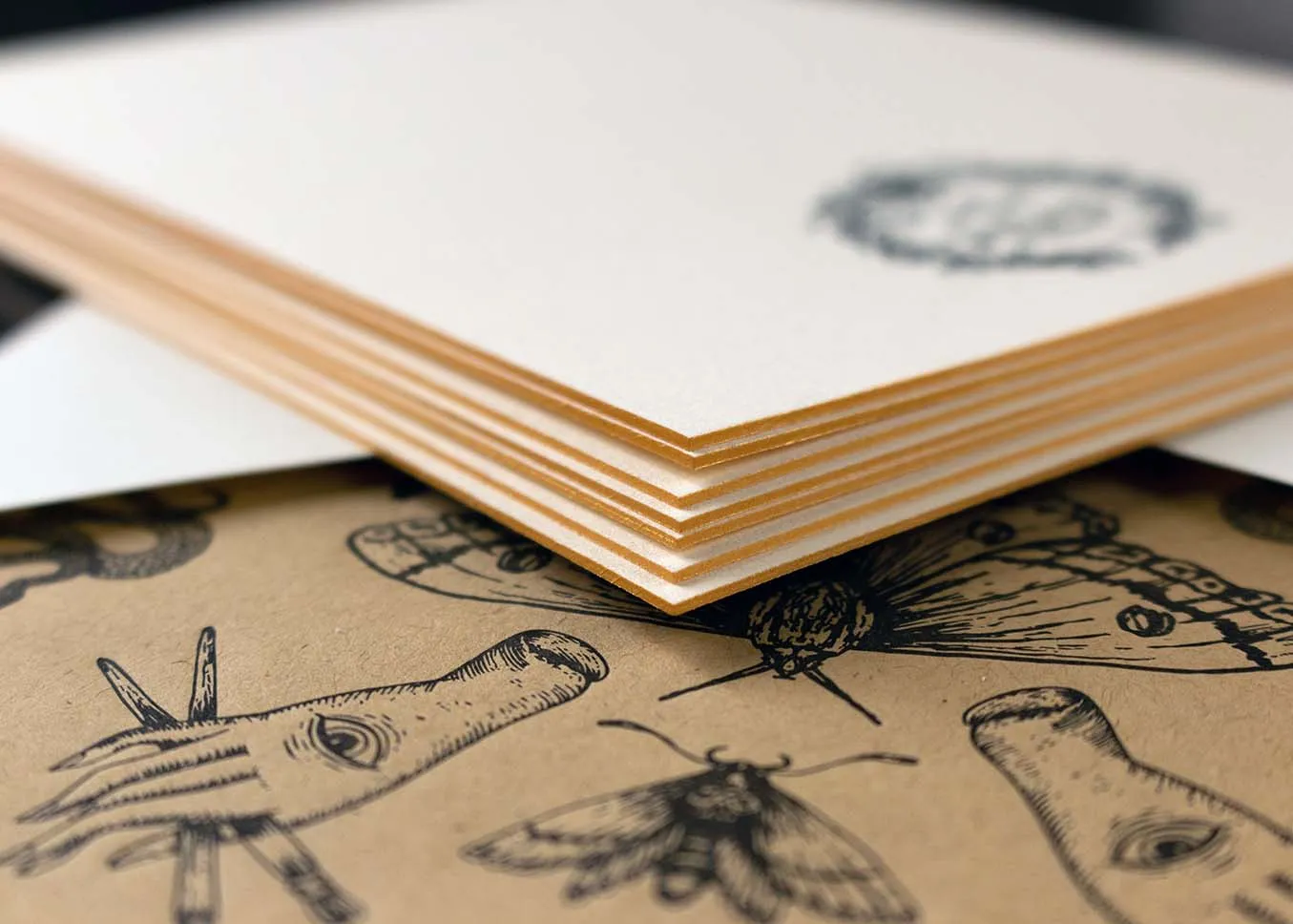 Note card — letterpress impression detail