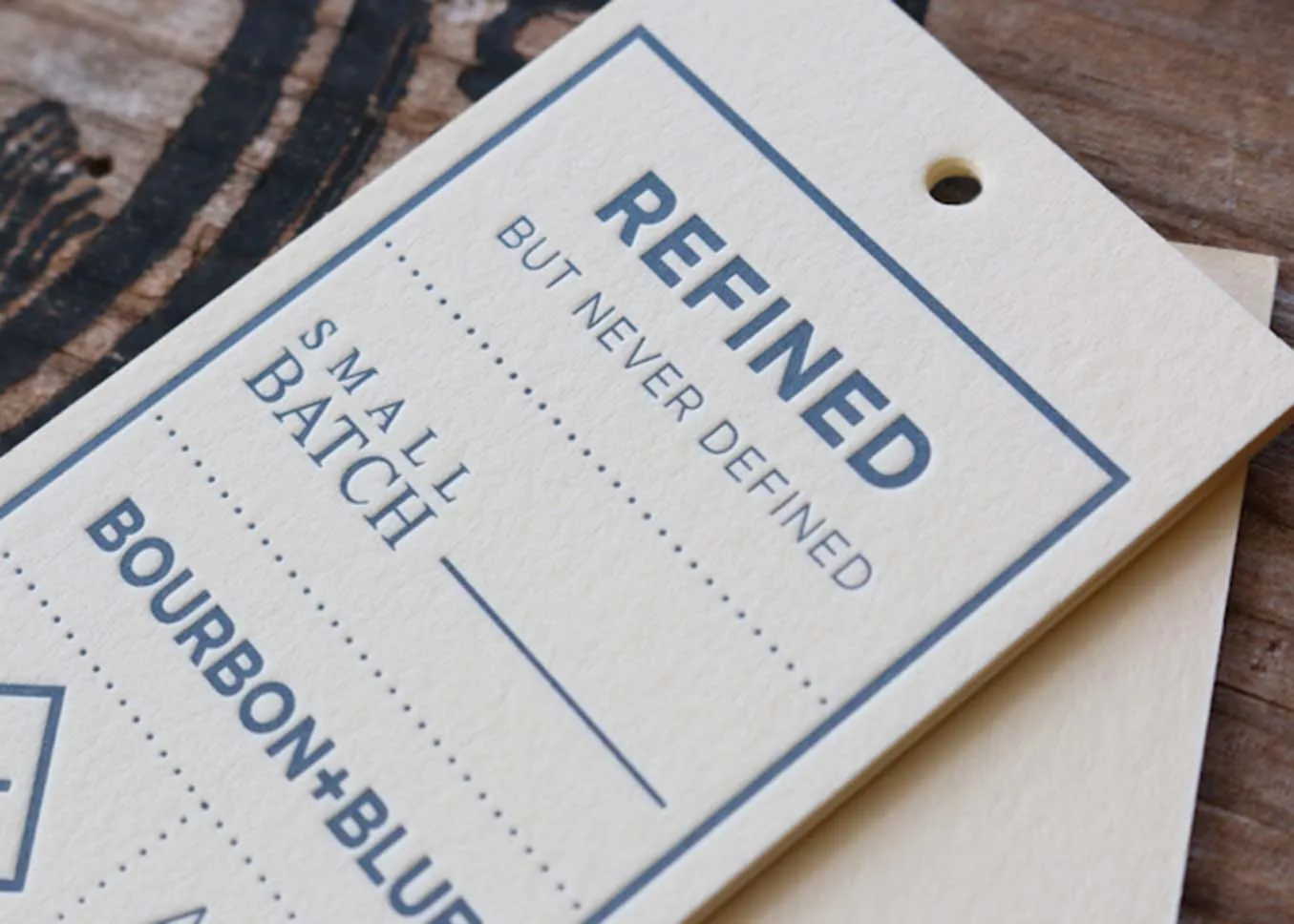 Letterpress hang tags — full set