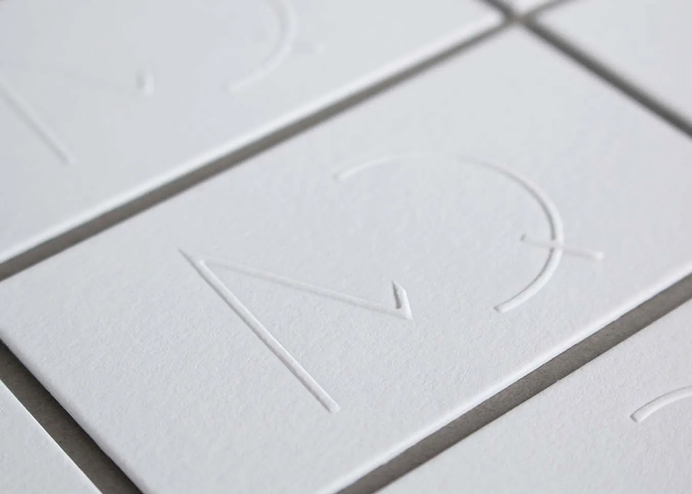 Embossed and letterpress business cards — overview