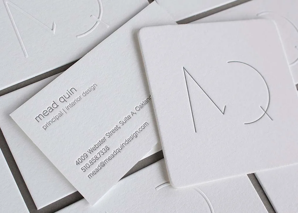 Business card — embossing detail