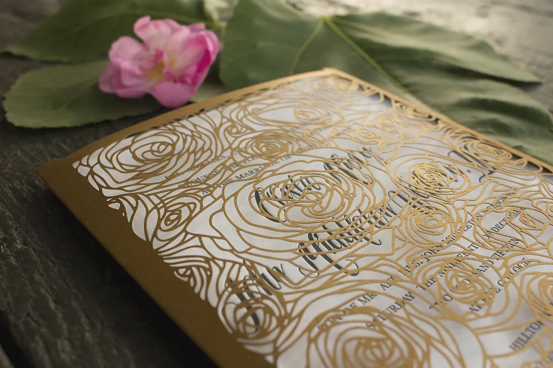 Laser cut paper detail